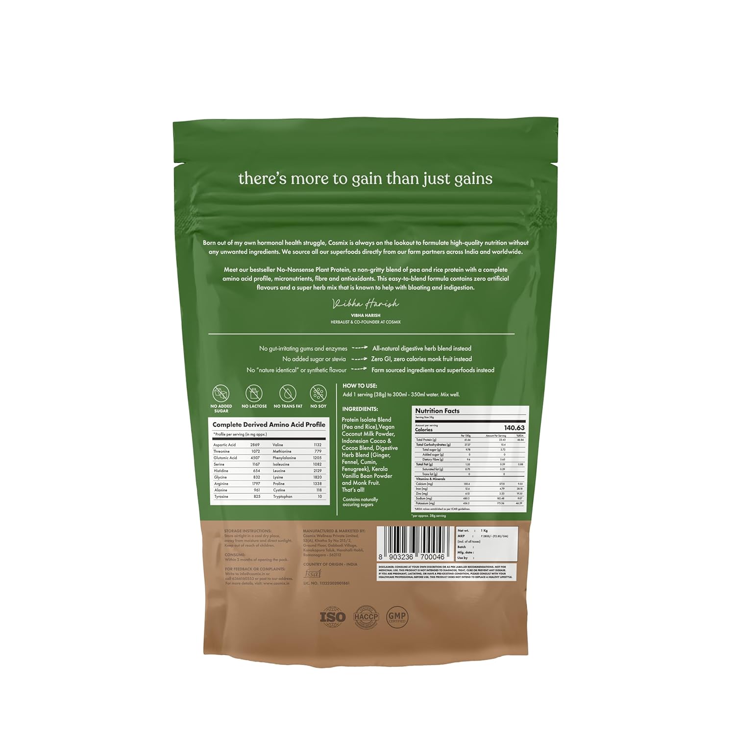 Cosmix No-Nonsense Plant Protein